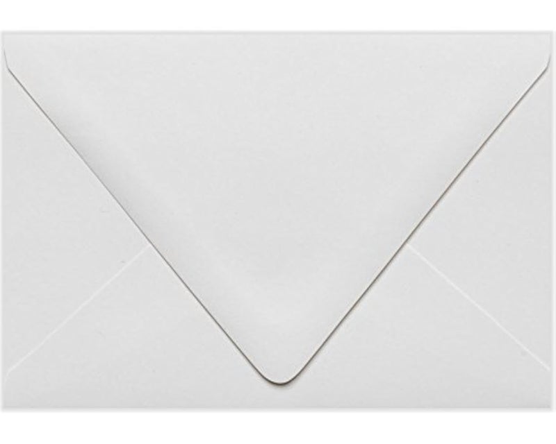 LUXPaper A4 Contour Flap Invitation Envelopes | 4 1/4" x 6 1/4" | White | 80lb. Text | 1000% Recycled | 50 Qty - Image 1